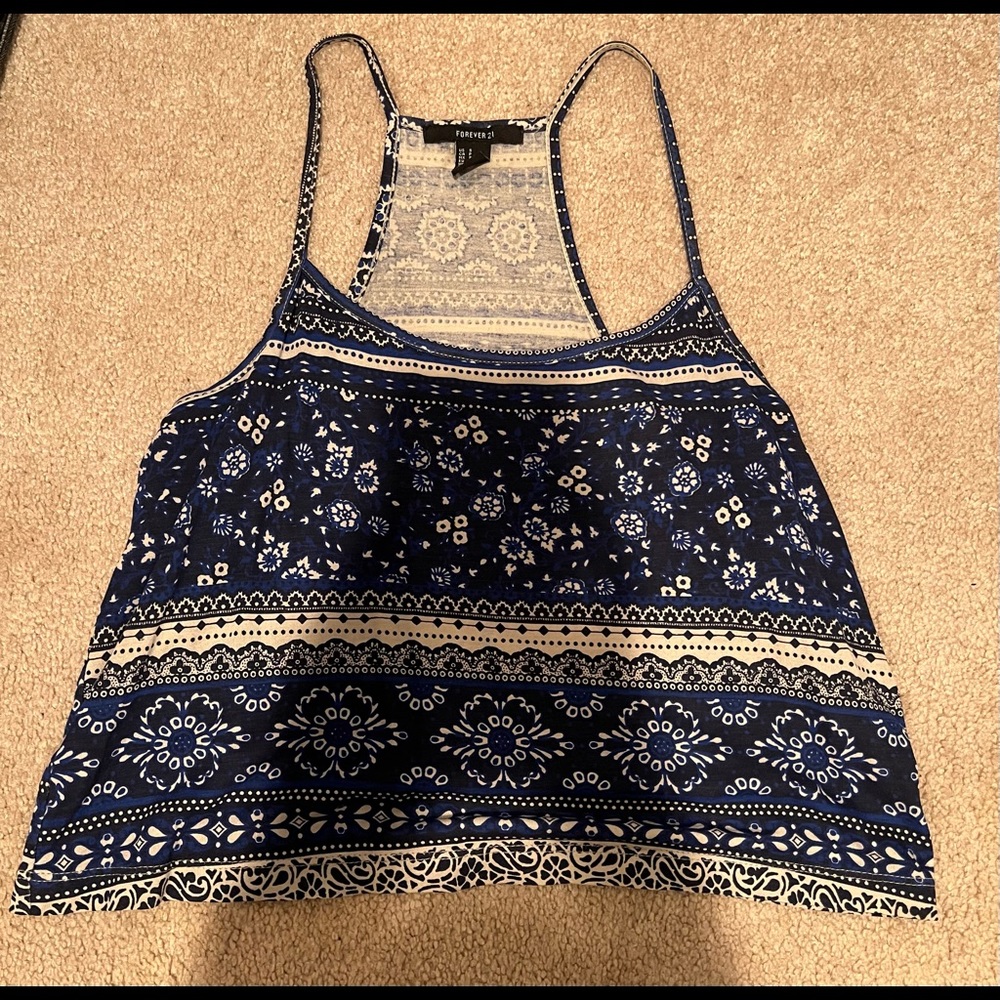 Crop flowy tank top